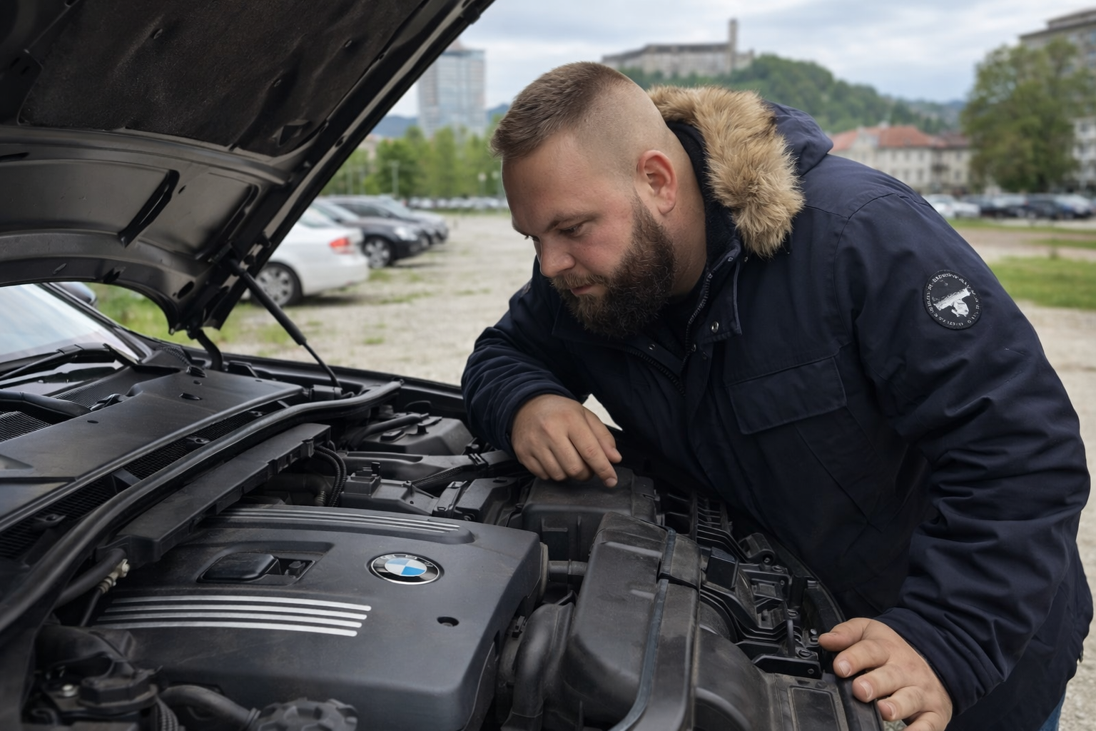 Peter med pregledom motorja vozila